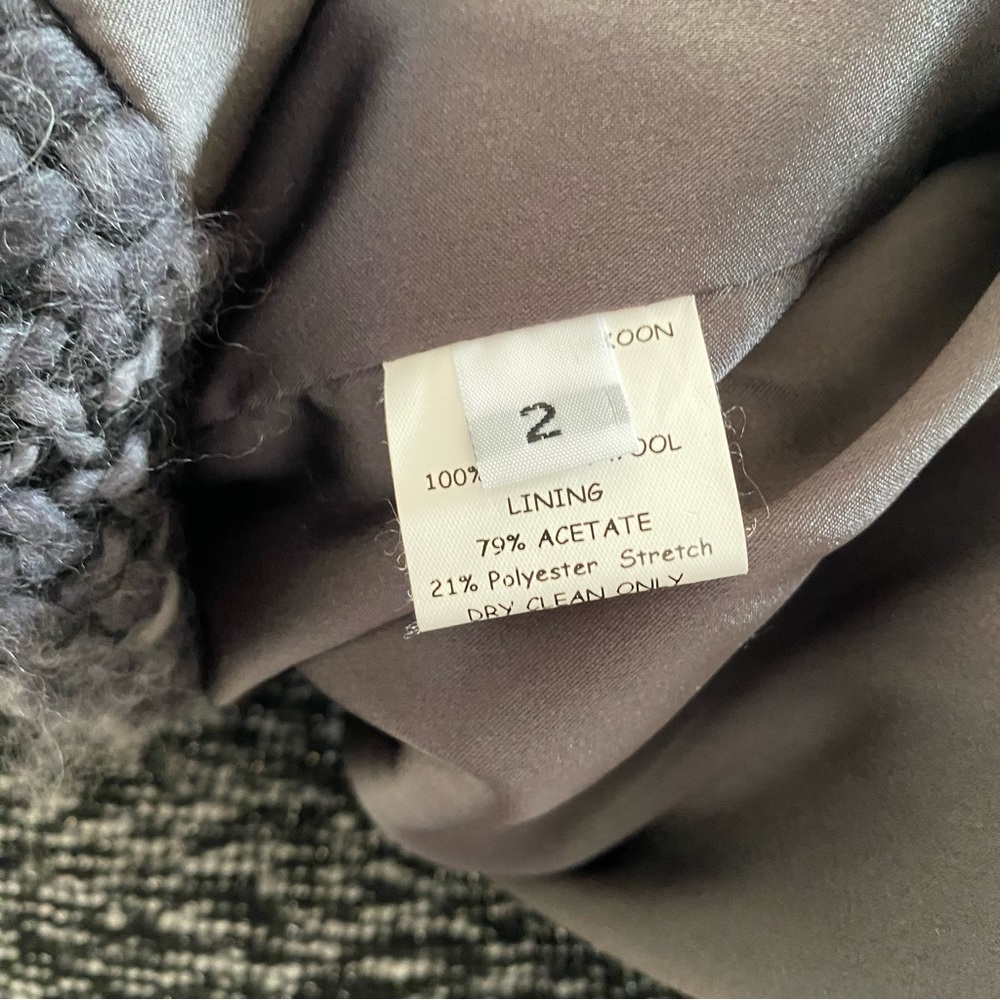 THAKOON Gray 100% Wool Jacket Sz 2 - Picture 9 of 10